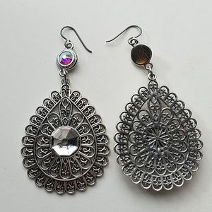 GASOLINE GLAMOUR Jewelry - GYPSY MEDALLION DROP EARRINGS OPAL MOONDUST NEW GASOLINE GLAMOUR Jewelry - GYPSY MEDALLION DROP EARRINGS OPAL MOONDUST NEW